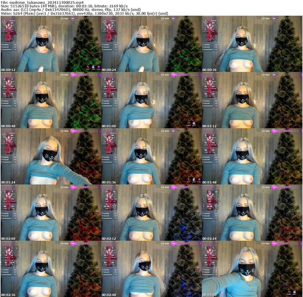 Preview thumb from maihime_takanawa on 2024-11-30 @ bongacams