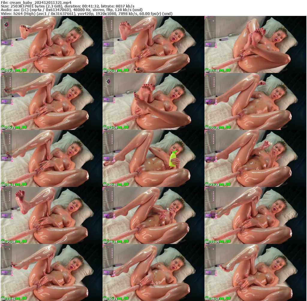 Preview thumb from cream_baby on 2024-12-01 @ bongacams