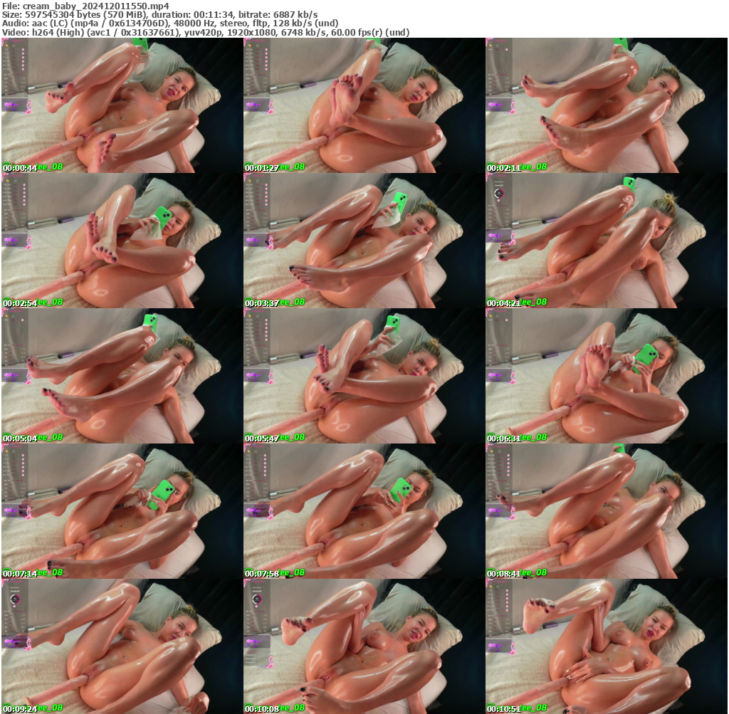 Preview thumb from cream_baby on 2024-12-01 @ bongacams