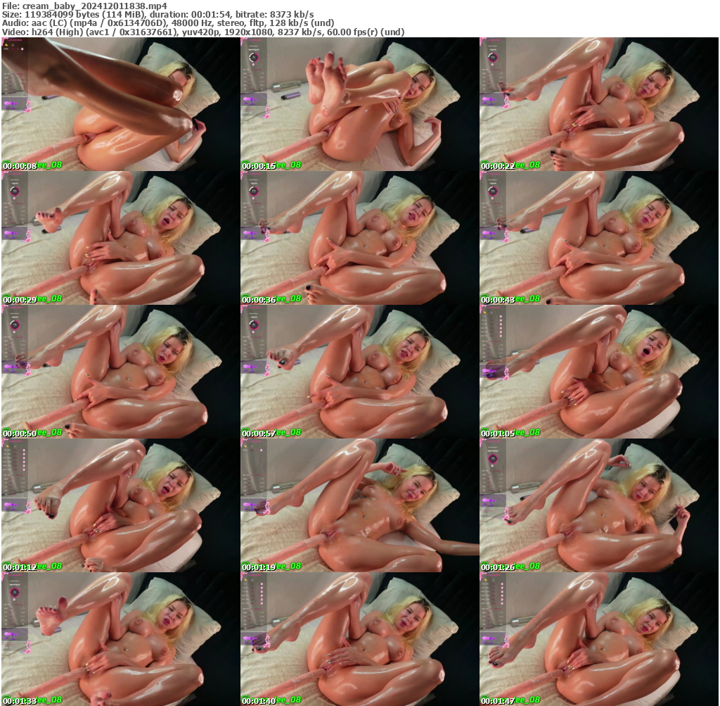 Preview thumb from cream_baby on 2024-12-01 @ bongacams