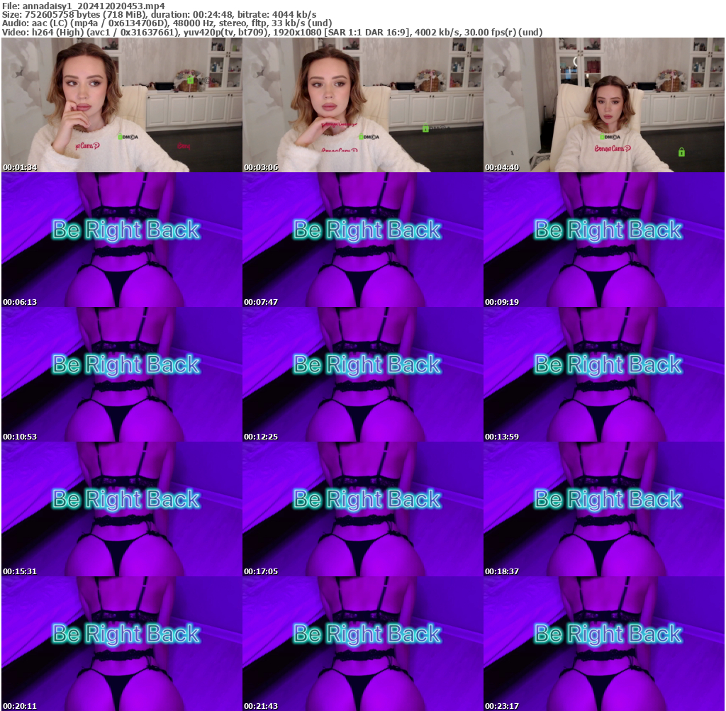 Preview thumb from annadaisy1 on 2024-12-02 @ bongacams