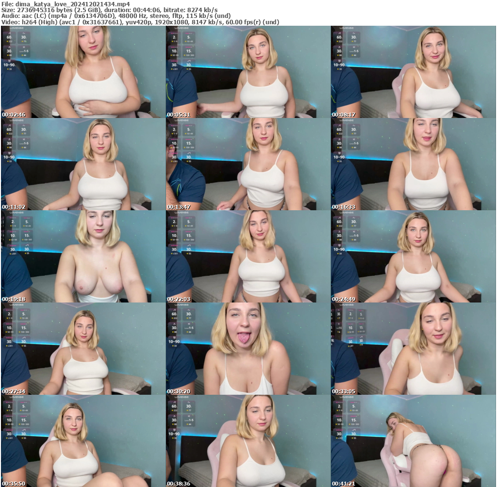 Preview thumb from dima_katya_love on 2024-12-02 @ bongacams