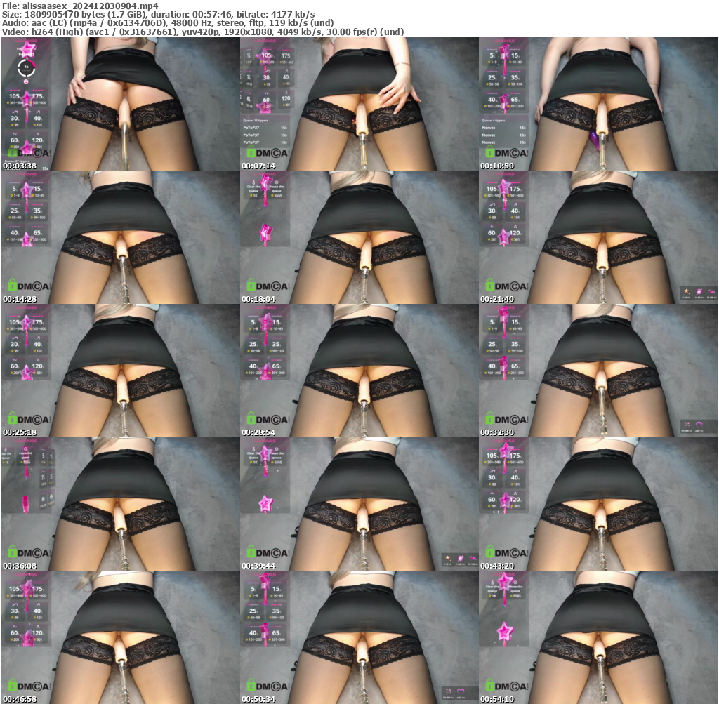 Preview thumb from alissaasex on 2024-12-03 @ bongacams