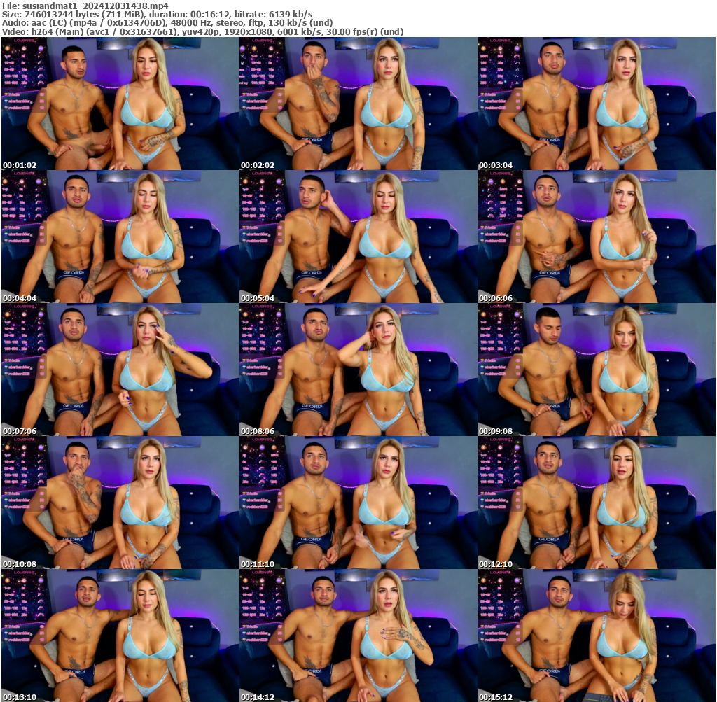 Preview thumb from susiandmat1 on 2024-12-03 @ bongacams