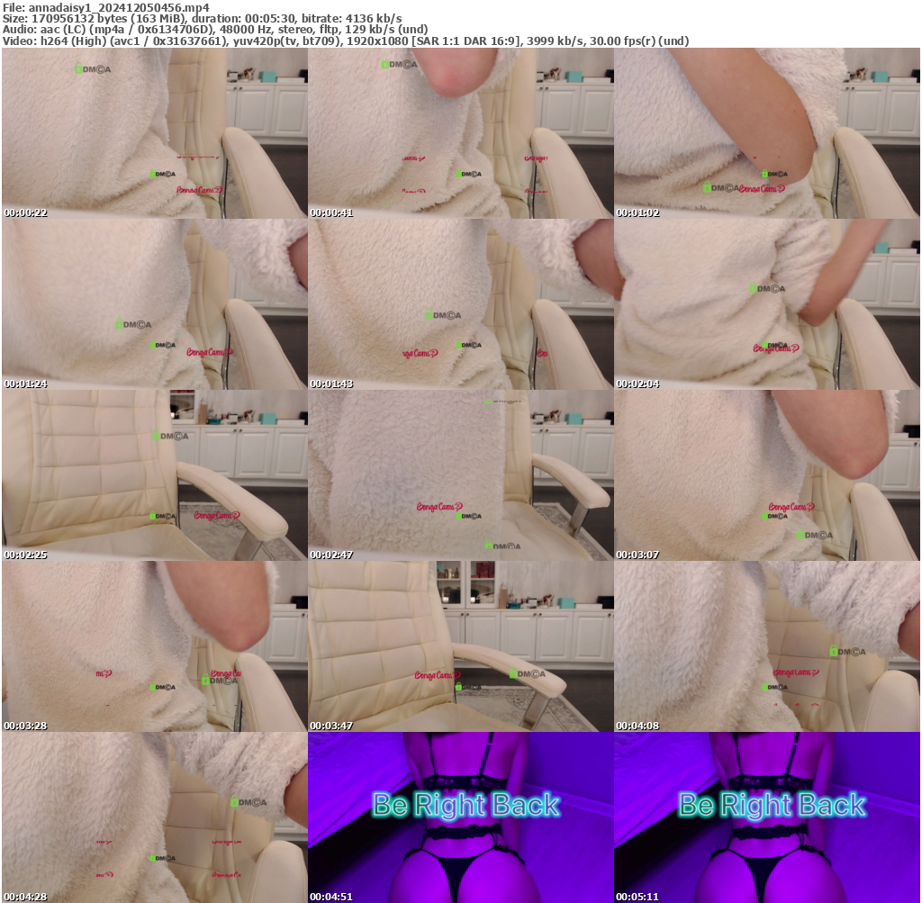 Preview thumb from annadaisy1 on 2024-12-05 @ bongacams