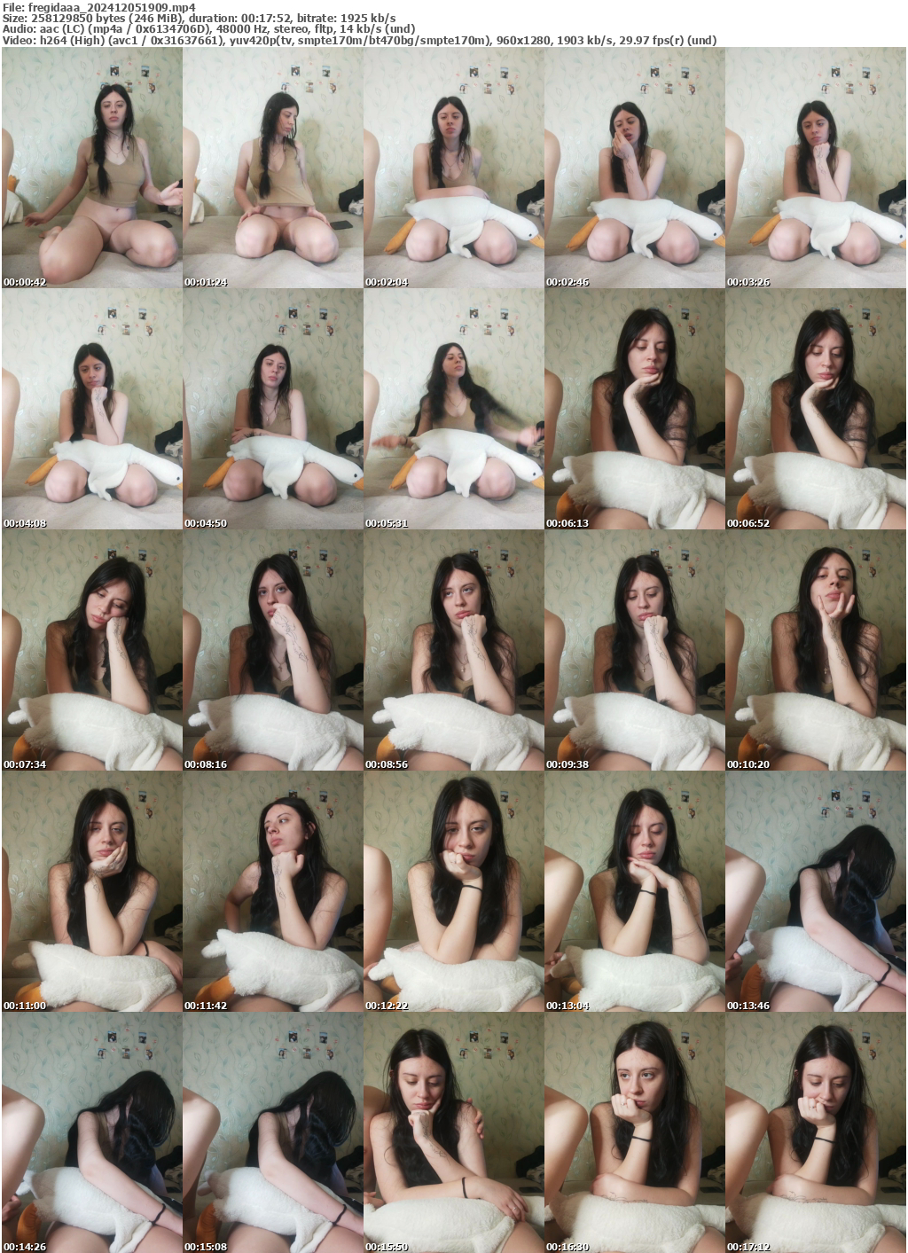 Preview thumb from fregidaaa on 2024-12-05 @ bongacams