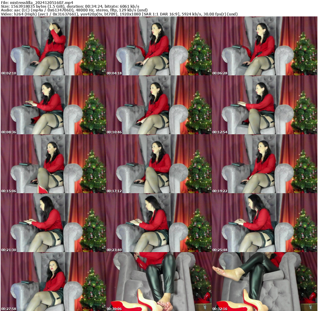 Preview thumb from mistresslilla on 2024-12-05 @ bongacams