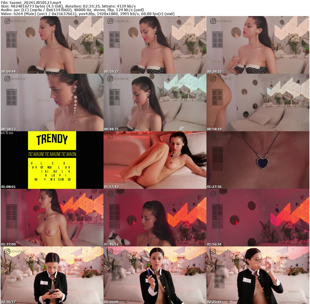 Preview thumb from taanni on 2024-12-05 @ bongacams