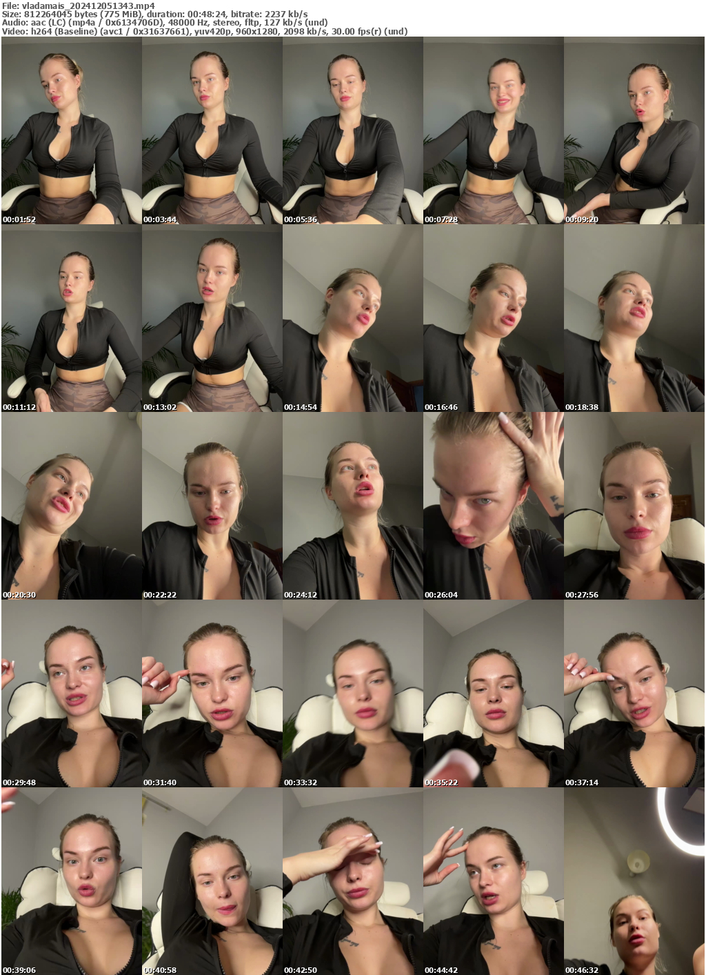 Preview thumb from vladamais on 2024-12-05 @ bongacams