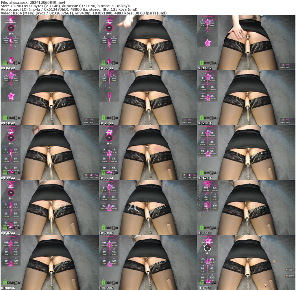 Preview thumb from alissaasex on 2024-12-06 @ bongacams