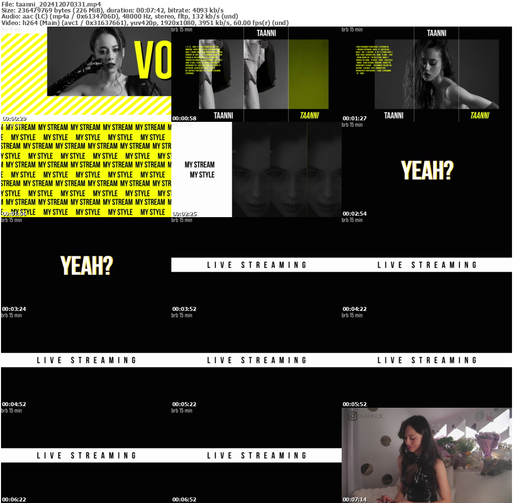 Preview thumb from taanni on 2024-12-07 @ bongacams